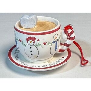 Snowman Mug Ornament Jolly Foiles by Sandi Gore Evans Midwest of Cannon Falls